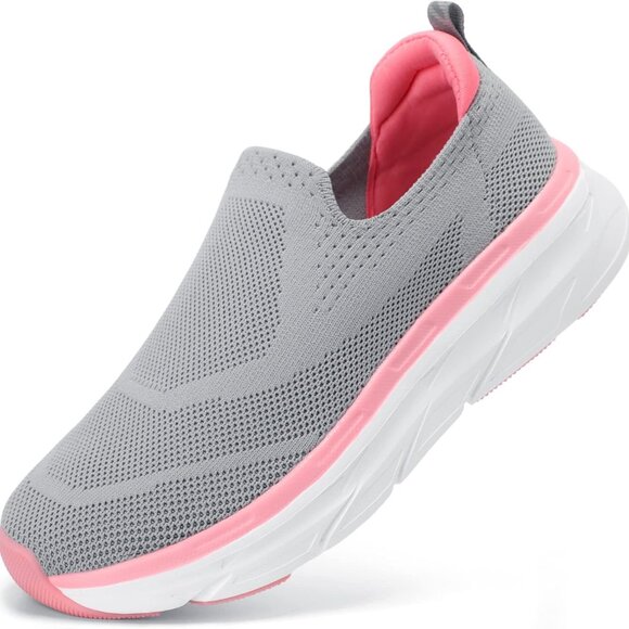 Women Slip On Sneakers Comfortable Non-Slip Arch Support Walking Shoes - Picture 1 of 9